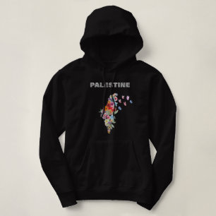 Dames Palestine Hoodie – Bloemrijke Palestina Kaar