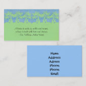 Dames palmboomprofielkaarten visitekaartje (Voorkant / Achterkant)