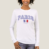 Dames Paris Frankrijk Tri-Blend Shirt (Voorkant volledig)
