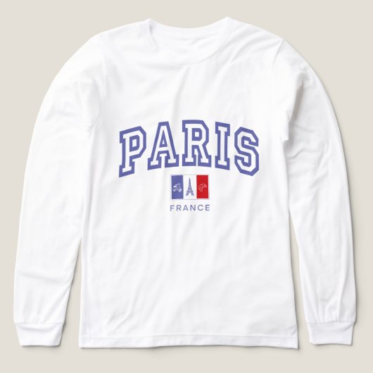 Dames Paris Frankrijk Tri-Blend Shirt (Voorkant)