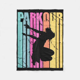 Dames Parkour Verjaardag Parkour Retro Vrij Klimme Fleece Deken