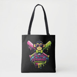 Dames Party Animals Honkbal Grappige Aap  Tote Bag