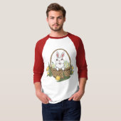 Dames Pasen Shirt Pasen Konijn Mand Jersey (Voorkant volledig)
