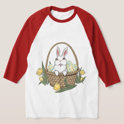 Dames Pasen Shirt Pasen Konijn Mand Jersey (Laagn)