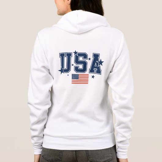 Dames Patriottische Zip Hoodie (Achterkant)