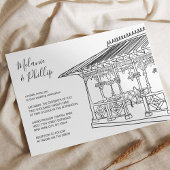 Dames Pavilion Central Park Wedding Kaart