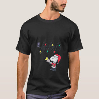 Dames Peanuts Kerstmis Santa Snoopy Ho Ho Ho V N T-shirt
