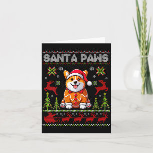Dames Pembroke Welsh Corgi Kerstman Pootjes Blij K Kaart