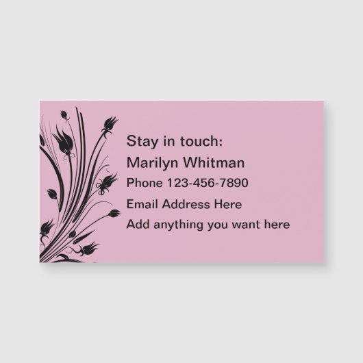 Dames Personal Koelkast Magnet Contact Kaarten (Voorkant)