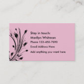 Dames persoonlijke contactkaarten contactkaartje (Voorkant)