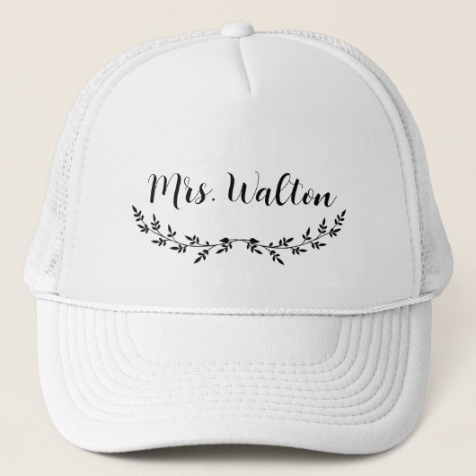 Dames petje met eigen tekst trucker pet (Voorkant)