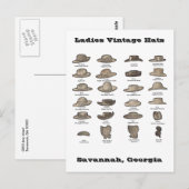 Dames  Petten Gepersonaliseerd Briefkaart (Voorkant / Achterkant)