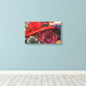 Dames Petten - Tegel van trillende Antiek Petten Canvas Afdruk (Insitu (Houten vloer))