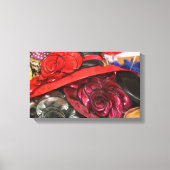 Dames Petten - Tegel van trillende Antiek Petten Canvas Afdruk (Voorkant)