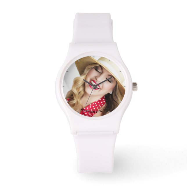 Dames PHOTO Let op 25e 30e of ELKE verjaardag Horloge (Voorkant)
