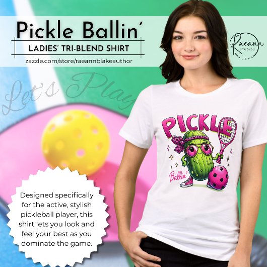 Dames Pickle Ballen Tri-Blend T-shirt