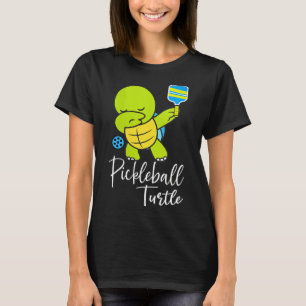 Dames pickleball schildpad grappige pickleball gra t-shirt