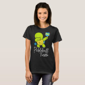 Dames pickleball schildpad grappige pickleball gra t-shirt (Voorkant volledig)