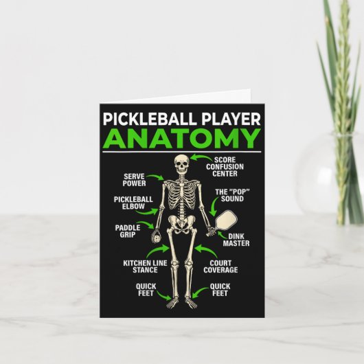 Dames pickleball speler anatomie grappige dink pic kaart (Voorkant)