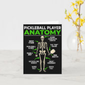 Dames pickleball speler anatomie grappige dink pic kaart (Gele Bloem)