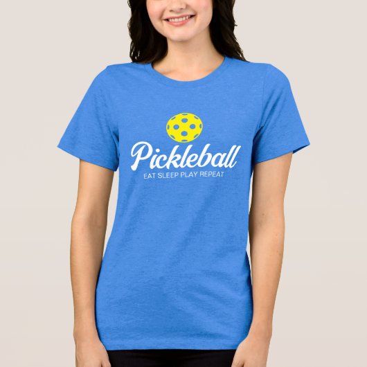 Dames pickleball t shirt Bella+Canvas Triblend (Voorkant)