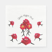 Dames pioenen servet (Voorkant)