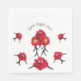 Dames pioenen servet