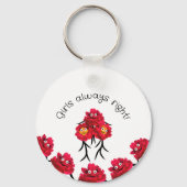 Dames pioenen sleutelhanger (Voorkant)