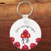 Dames pioenen sleutelhanger (Voorkant)