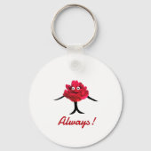 Dames pioenen sleutelhanger (Achterkant)