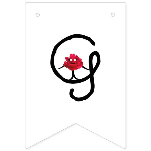 Dames pioenen vlaggetjes (Eerste vlag)