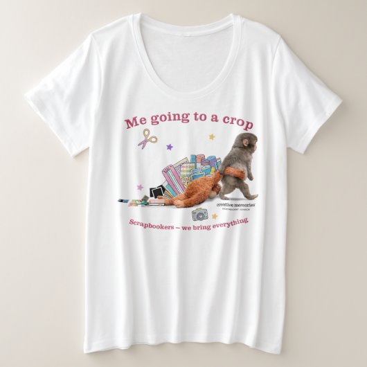Dames Plus Shirt Punch the Monkey (Design voorkant)