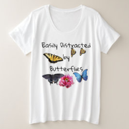 Dames Plus Size T-shirt gemakkelijk afgeleid