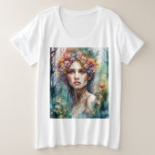 Dames Plus T-shirt (Design voorkant)