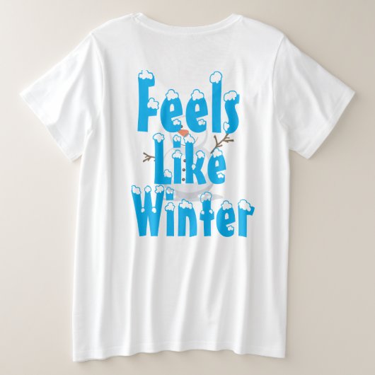 Dames Plus T-shirt (Design achterkant)