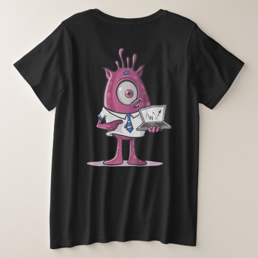 Dames Plus T-shirt (Design achterkant)