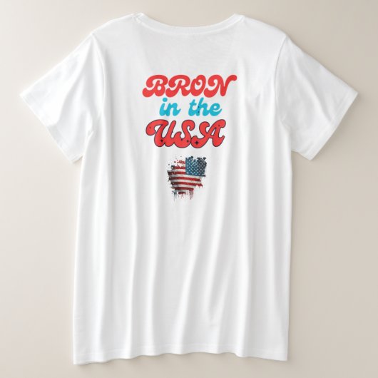 Dames Plus T-shirt (Design achterkant)