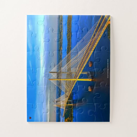Dames Point Bridge Jacksonville Florida Legpuzzel (Verticaal)