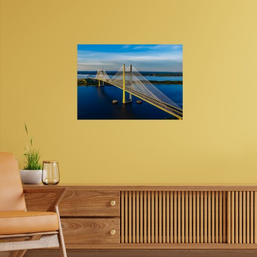Dames Point Bridge, Jacksonville Poster (Woonkamer 2)