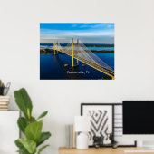 Dames Point Bridge, Jacksonville Poster (Thuiskantoor)