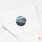Dames Point Bridge, Jacksonville Ronde Sticker (Envelop)