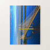 Dames Point-brug Florida. Kerstgroeten Legpuzzel (Verticaal)