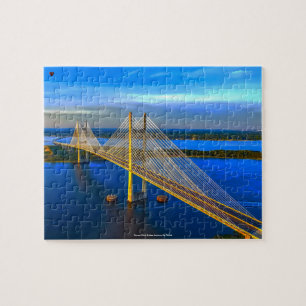 Dames Point-brug Jacksonville Florida. Legpuzzel