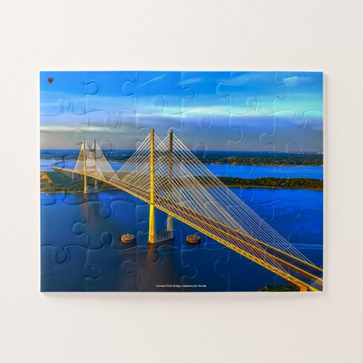 Dames Point-brug Jacksonville Florida. Legpuzzel (Horizontaal)