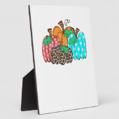 Dames Pompoen Luipaardprint Grafisch Het is Herfst Fotoplaat (Zijkant)