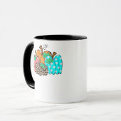 Dames Pompoen Luipaardprint Grafisch Het is Herfst Mok (Voorkant links)