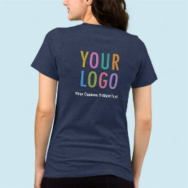 Dames Premium T-shirt in Navyblauw Bedrijfslogo