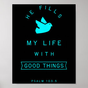 Dames Psalm 103 Goede Dingen Bijbelvers Citaat Rel Poster