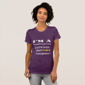 Dames pseudomyxoma overlevende supermacht t-shirt (Voorkant volledig)