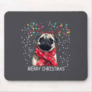 Dames Pugs Hond Kerstmis Sinterklaas Hoed F Kerstm Muismat